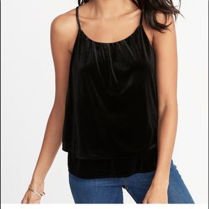 Old Navy Layered Velvet Cami for Women NWT